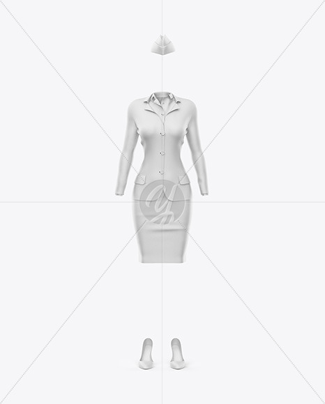 Stewardess Uniform Mockup