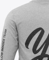 Men's Heather Long Sleeve T-Shirt Mockup - Back View