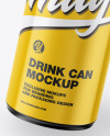 Metallic Drink Can w/ Glossy Finish Mockup