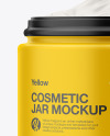 Opened Matte Plastic Cosmetic Jar Mockup