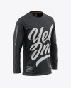 Men's Heather Long Sleeve T-Shirt Mockup - Front Half-Side View