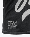 Men&#039;s Heather Long Sleeve T-Shirt Mockup - Front Half-Side View