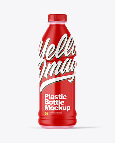 Matte Plastic Bottle Mockup - Clay mockup