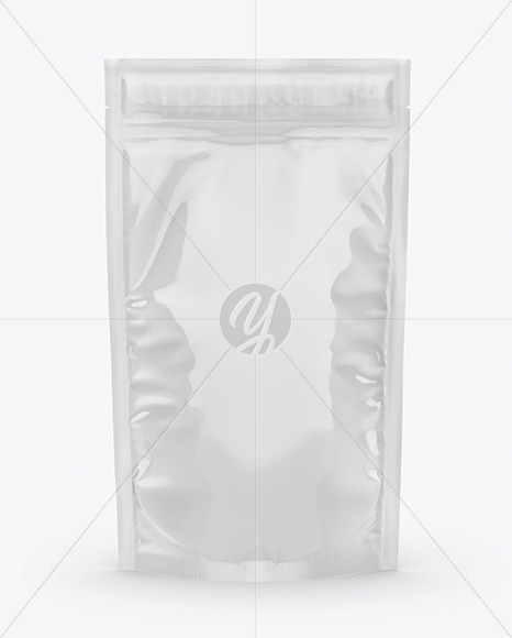 Glossy Stand Up Pouch with Zipper Mockup