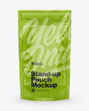 Glossy Stand Up Pouch with Zipper Mockup