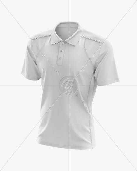 Men’s Club Polo Shirt mockup (Half Side View)