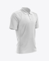 Men’s Club Polo Shirt mockup (Right Half Side View)