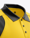 Men’s Club Polo Shirt mockup (Right Half Side View)