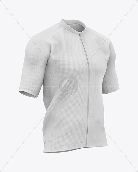 Men's Short Sleeve Full-Zip Jersey Mockup