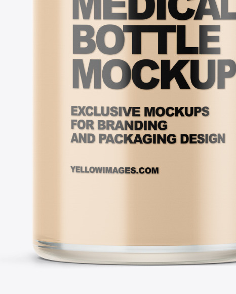 Glass Medical Bottle Mockup