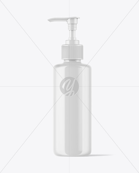 Glossy Plastic Bottle Mockup
