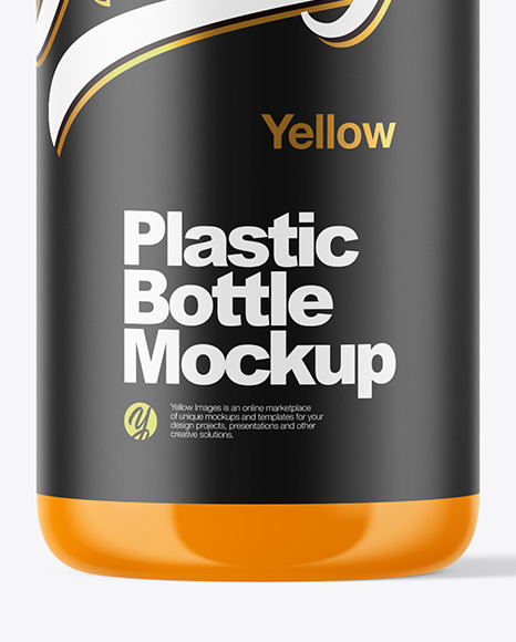 Glossy Plastic Bottle Mockup