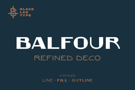 Balfour: Art Deco Revival Font - 1930s