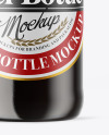 Amber Glass Dark Beer Bottle Mockup