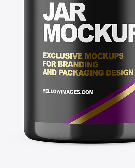 Glossy Protein Jar Mockup