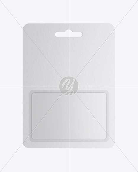 Plastic Card in Paper Blister Pack Mockup