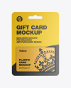 Plastic Card in Paper Blister Pack Mockup