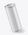 Metallic Drink Can w/ Matte Finish Mockup