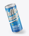 Metallic Drink Can w/ Matte Finish Mockup