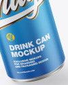 Metallic Drink Can w/ Matte Finish Mockup