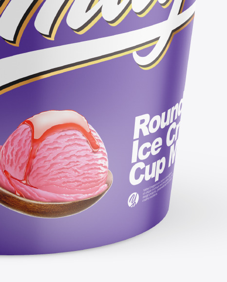 Matte Ice Cream Cup Mockup