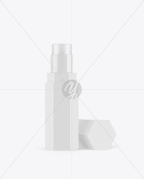 Glossy Lip Balm Tube Mockup