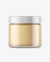 Clear Glass Cosmetic Jar Mockup