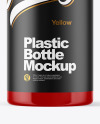 Glossy Plastic Bottle Mockup