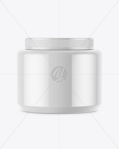 Glossy Hair Gel Jar Mockup