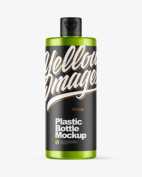 Metallic Plastic Bottle Mockup