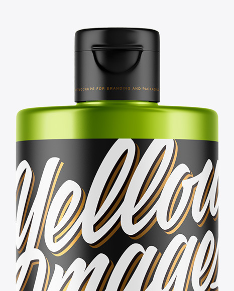 Metallic Plastic Bottle Mockup