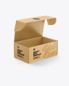 Opened Kraft Box Mockup