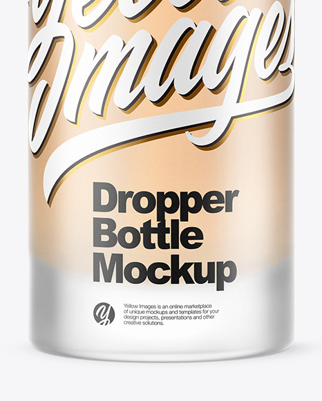 Frosted Glass Dropper Bottle Mockup