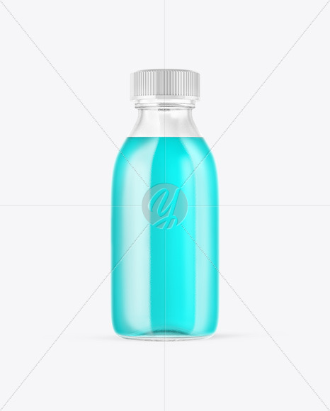Clear Glass Oil Bottle Mockup