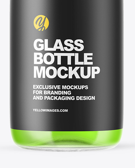 Clear Glass Oil Bottle Mockup
