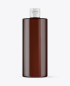Amber Plastic Bottle Mockup