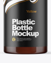 Amber Plastic Bottle Mockup