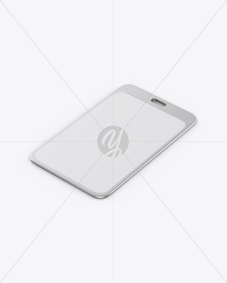 Metallic Badge Holder Mockup