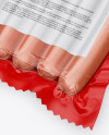 5 Sausages Pack Mockup - Half Side View