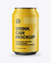 Matte Drink Can Mockup