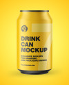 Matte Drink Can Mockup