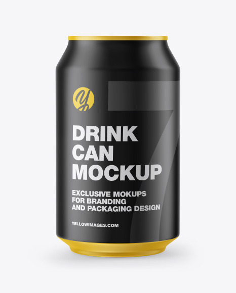 Matte Drink Can Mockup