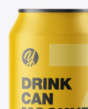 Matte Drink Can Mockup