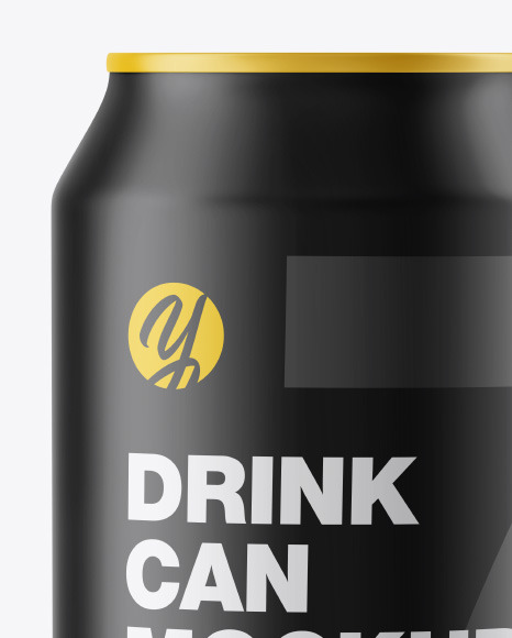 Matte Drink Can Mockup