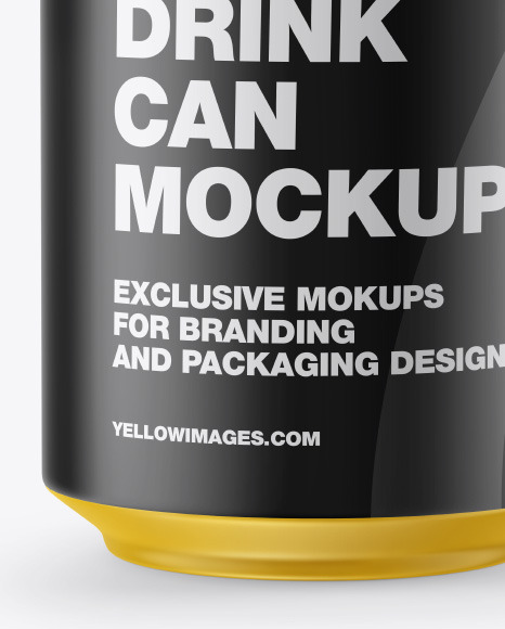 Matte Drink Can Mockup