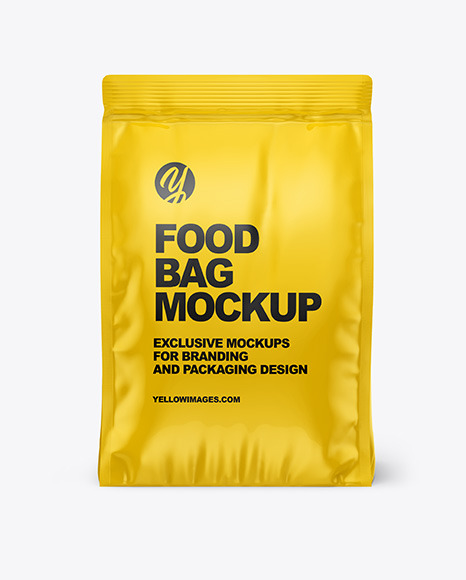 Glossy Food Bag Mockup