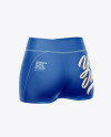 Women&#039;s Sport Shorts Mockup - Back Half-Side View