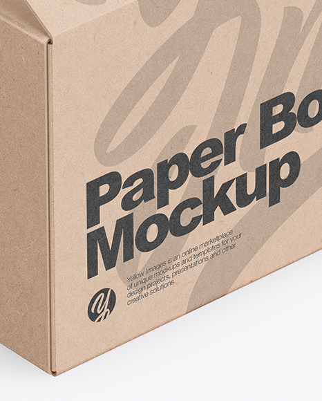 Opened Kraft Box Mockup