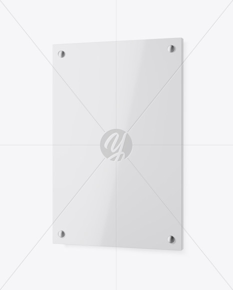 Glossy Nameplate Mockup