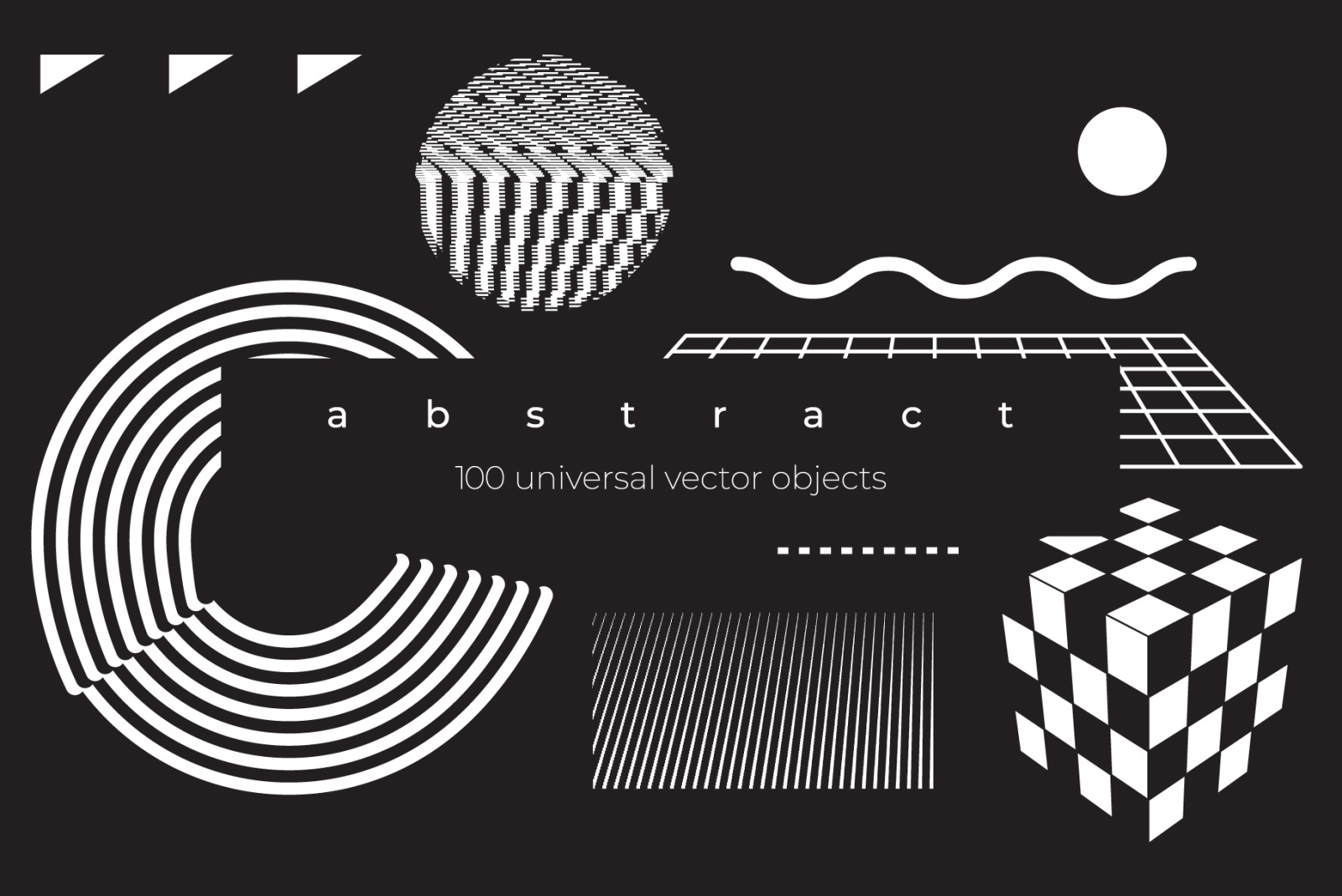 Abstract. 100 Universal Vector Objects Abstract. 100 Universal Vector Objects